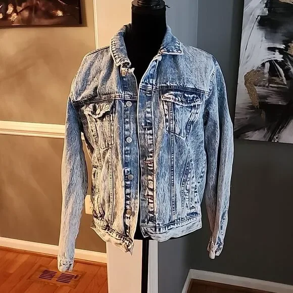 F21 men's denim jacket sz small - Picture 1 of 7